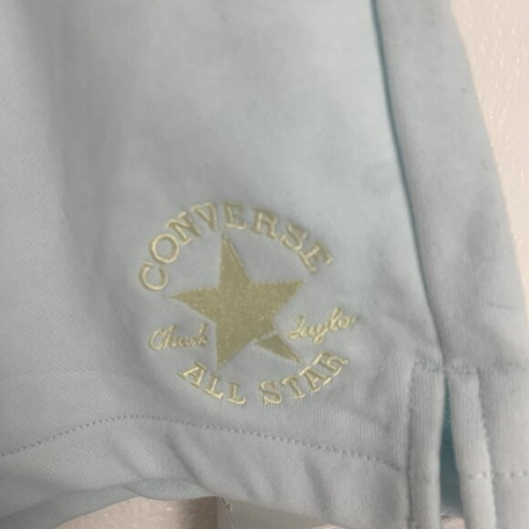 Converse All Star XXL NWT Shorts Soft Blue Elastic Drawstring - Picture 2 of 5